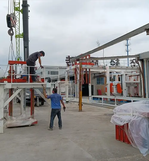 Mise en service réussie d'une ligne de production de blocs légers pour un client de Ningxia