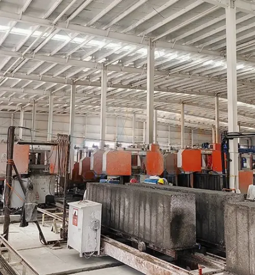 Projet de construction d'une ligne de production de blocs non autoclavés pour un client laotien