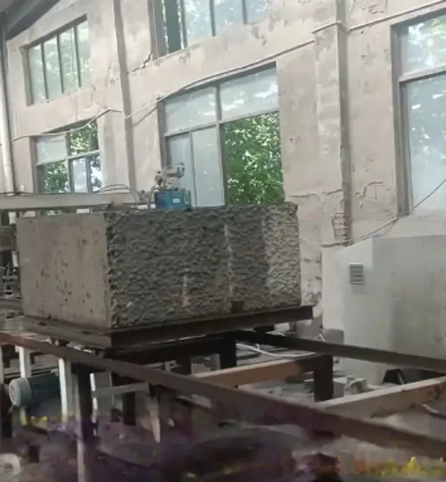 Projet de modernisation du système de coupe de la ligne de production de blocs de forme carrée du client de Xinjiang Bazhou
