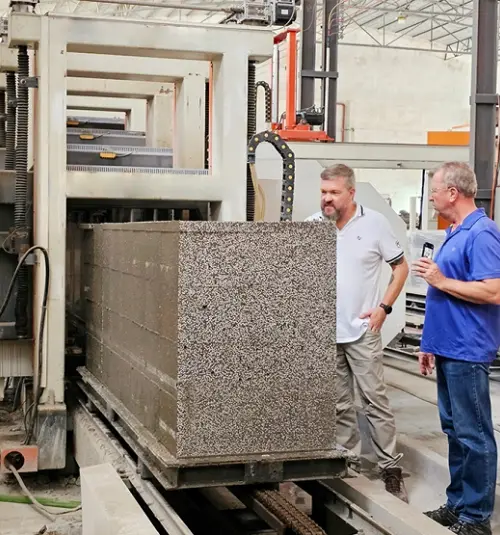 Projet de ligne de production de blocs auto-isolés en Afrique du Sud